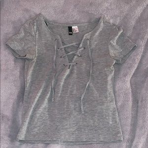 Grey crop top